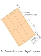 Разметка поверхности откоса для укладки георешеток.
